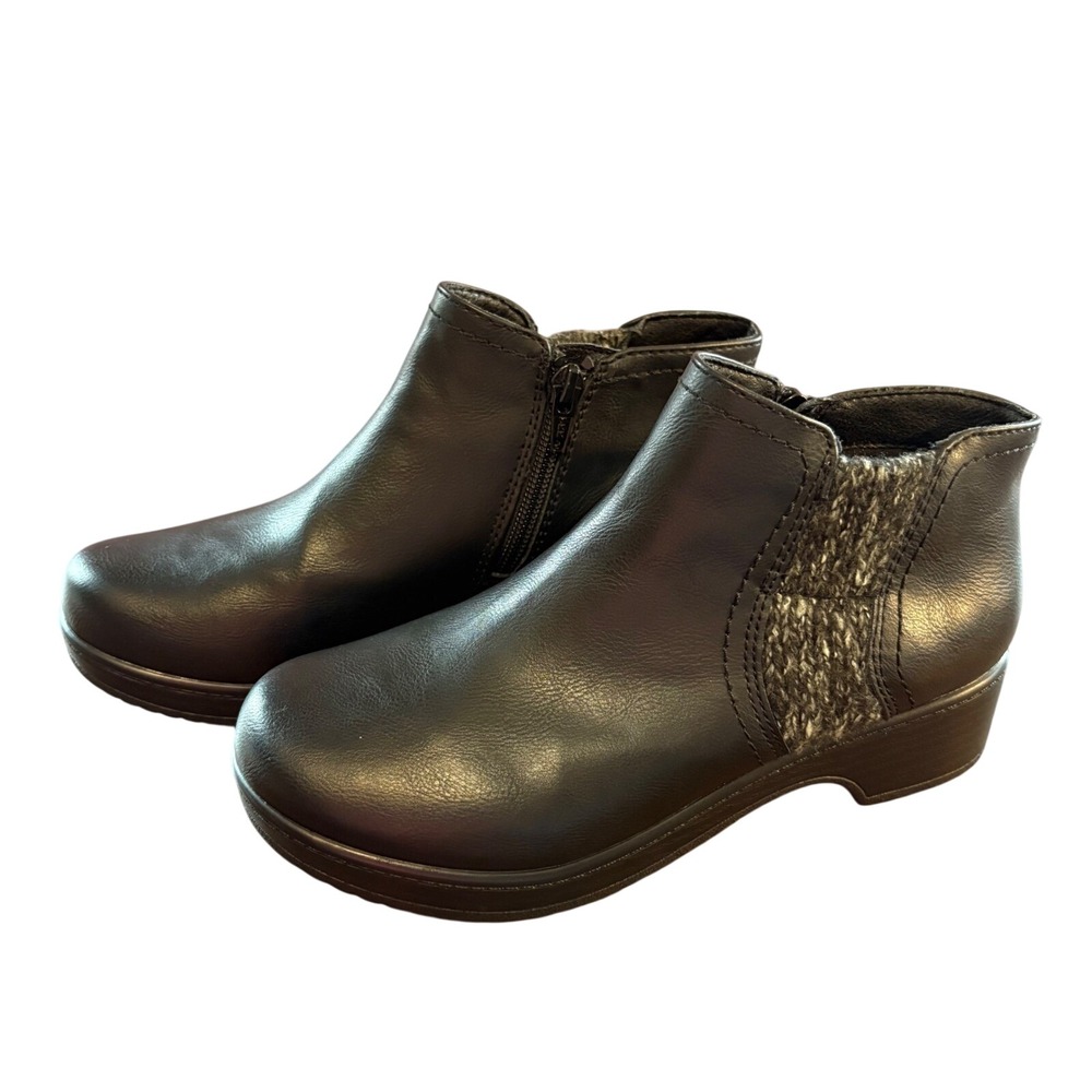 Croft & Barrow Ankle Boots Women 5 Black Excellent Side Zip‎ Comfort